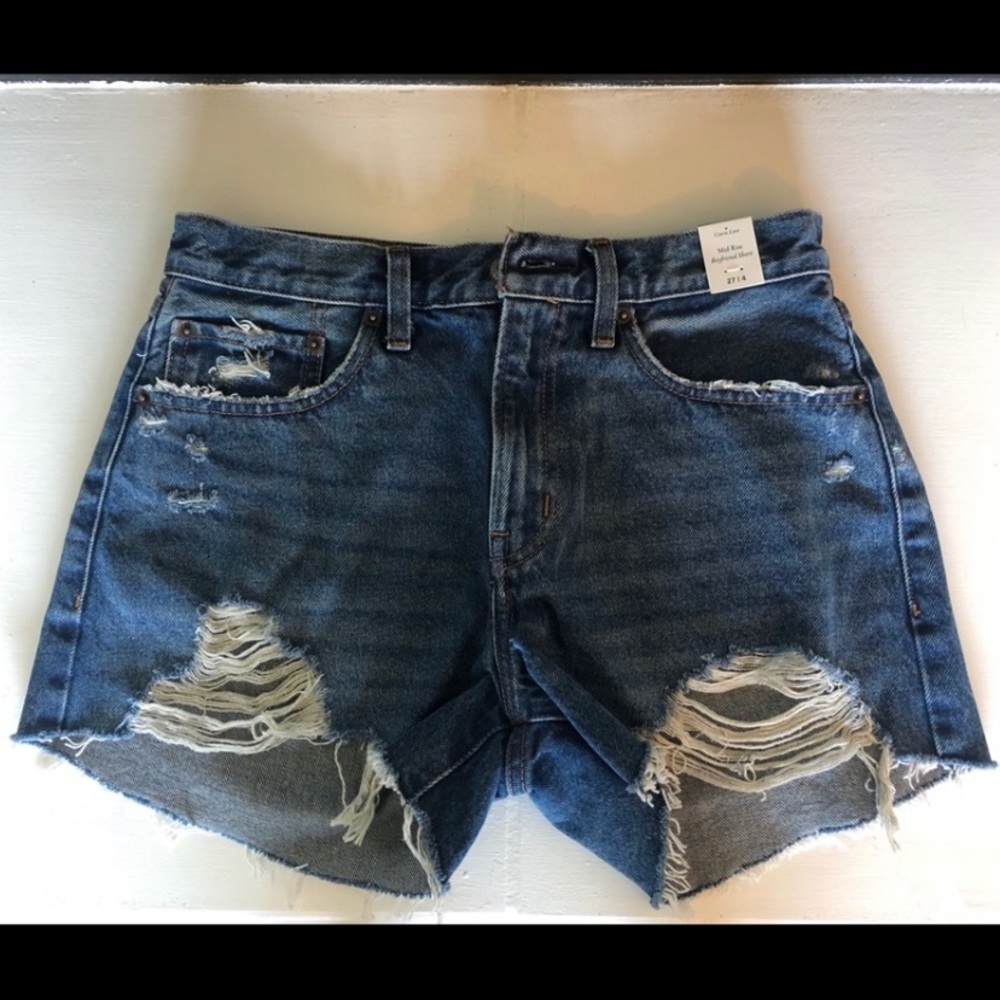 Abercrombie Curve Love Mid Rise Boyfriend Shorts
